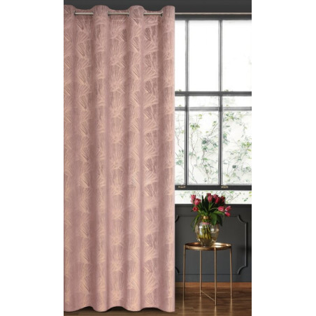Zasłona Goja 140X250Cm - Pudrowy/Różowe Złoto - Przelotki - 3