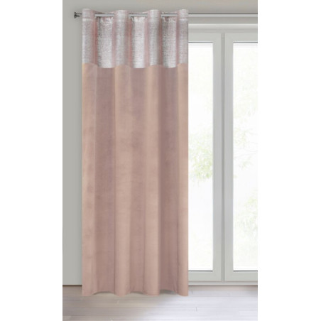 Zasłona Welwetowa Peri 140x250cm - Srebrny/Pudrowy - Przelotki - 2 Zasłona Welwetowa Peri 140x250cm - Srebrny/Pudrowy - Przelotki - 2