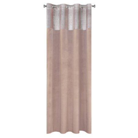 Zasłona Welwetowa Peri 140x250cm - Srebrny/Pudrowy - Przelotki - 3 Zasłona Welwetowa Peri 140x250cm - Srebrny/Pudrowy - Przelotki - 3