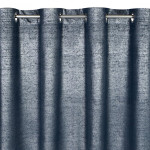 Zasłona Welwetowa Ambi 140x250cm - Granatowy/Miedziany - Przelotki - 4 Zasłona Welwetowa Ambi 140x250cm - Granatowy/Miedziany - Przelotki - 4