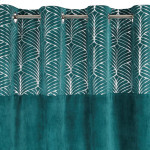 Zasłona Welwetowa Lindi 140x250cm - Turkusowy/Srebrny - 4 Zasłona Welwetowa Lindi 140x250cm - Turkusowy/Srebrny - 4