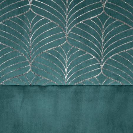 Zasłona Welwetowa Lindi 140x250cm - Turkusowy/Srebrny - 5 Zasłona Welwetowa Lindi 140x250cm - Turkusowy/Srebrny - 5