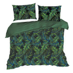 Pościel Palms 220x200cm+70x80/x2 - Czarny/Zielony - 3 Pościel Palms 220x200cm+70x80/x2 - Czarny/Zielony - 3