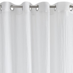 Zasłona Zuhal 140x250cm - Biały - Przelotki - 4 Zasłona Zuhal 140x250cm - Biały - Przelotki - 4