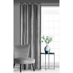 Zasłona Glossy 140x250cm - Srebrny - Przelotki - 2 Zasłona Glossy 140x250cm - Srebrny - Przelotki - 2