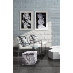 Poszewka Żakardowa Lady 45x45cm - Brązowy/Biały - 3 Poszewka Żakardowa Lady 45x45cm - Brązowy/Biały - 3
