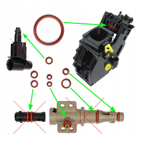 USZCZELKI + SMAR do ekspresu Saeco Philips LatteGO O-ring Zestaw uszczelek - 4
