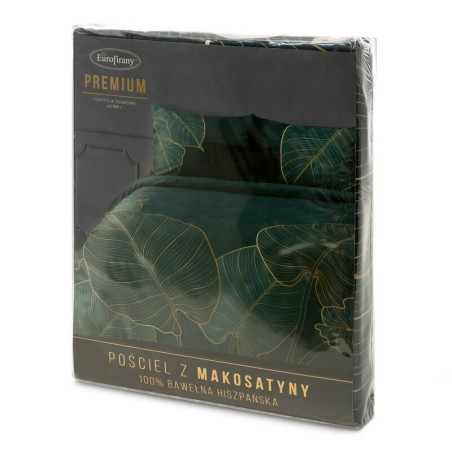 KOMPLET POŚCIELI SATYNOWEJ PREMIUM 5 CIEMNOZIELONY - 4
