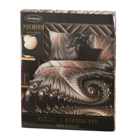 KOMPLET POŚCIELI SATYNOWEJ PREMIUM13 220 X 200 CM BRĄZOWY - 4