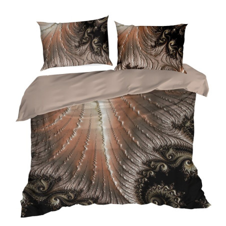 KOMPLET POŚCIELI SATYNOWEJ PREMIUM13 220 X 200 CM BRĄZOWY - 5