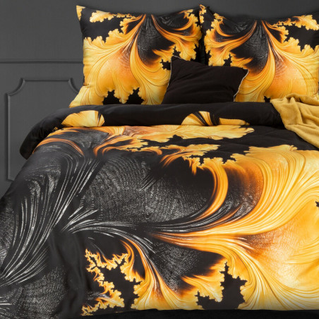 KOMPLET POŚCIELI SATYNOWEJ PREMIUM14 220 X 200 CM CZARNY - 1