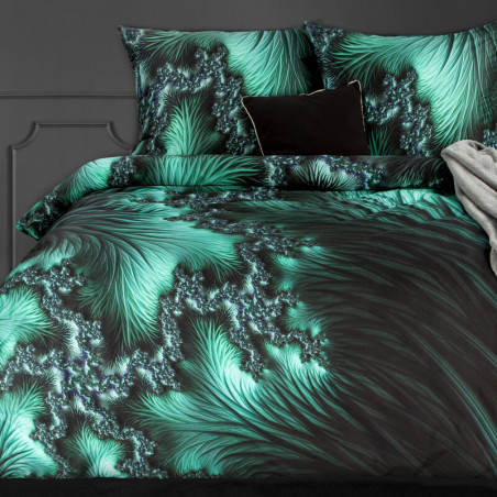 KOMPLET POŚCIELI SATYNOWEJ PREMIUM15 160 X 200 CM TURKUSOWY - 1