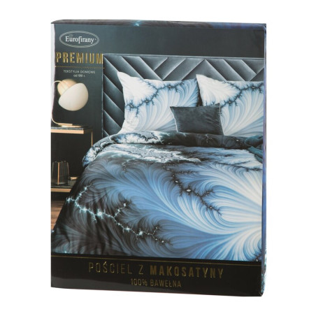 KOMPLET POŚCIELI SATYNOWEJ PREMIUM16 220 X 200 CM CIEMNONIEBIESKI - 4