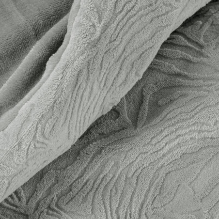 KOMPLET POŚCIELI FLANO 220 X 200 CM SREBRNY - 6