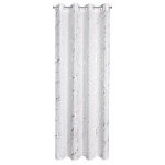 ZASŁONA Z BŁYSZCZĄCYM NADRUKIEM, MARMUR 140X250 CM - PRZELOTKI - BIAŁY - 1 ZASŁONA Z BŁYSZCZĄCYM NADRUKIEM, MARMUR 140X250 CM - PRZELOTKI - BIAŁY - 1