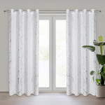 ZASŁONA Z BŁYSZCZĄCYM NADRUKIEM, MARMUR 140X250 CM - PRZELOTKI - BIAŁY - 9 ZASŁONA Z BŁYSZCZĄCYM NADRUKIEM, MARMUR 140X250 CM - PRZELOTKI - BIAŁY - 9
