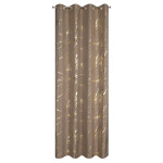 ZASŁONA Z BŁYSZCZĄCYM NADRUKIEM, MARMUR 140X250 CM - PRZELOTKI - CIEMNY BEŻ/ZŁOTY - 1 ZASŁONA Z BŁYSZCZĄCYM NADRUKIEM, MARMUR 140X250 CM - PRZELOTKI - CIEMNY BEŻ/ZŁOTY - 1