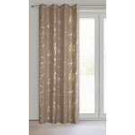 ZASŁONA Z BŁYSZCZĄCYM NADRUKIEM, MARMUR 140X250 CM - PRZELOTKI - CIEMNY BEŻ/ZŁOTY - 2 ZASŁONA Z BŁYSZCZĄCYM NADRUKIEM, MARMUR 140X250 CM - PRZELOTKI - CIEMNY BEŻ/ZŁOTY - 2