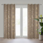 ZASŁONA Z BŁYSZCZĄCYM NADRUKIEM, MARMUR 140X250 CM - PRZELOTKI - CIEMNY BEŻ/ZŁOTY - 3 ZASŁONA Z BŁYSZCZĄCYM NADRUKIEM, MARMUR 140X250 CM - PRZELOTKI - CIEMNY BEŻ/ZŁOTY - 3