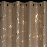 ZASŁONA Z BŁYSZCZĄCYM NADRUKIEM, MARMUR 140X250 CM - PRZELOTKI - CIEMNY BEŻ/ZŁOTY - 4 ZASŁONA Z BŁYSZCZĄCYM NADRUKIEM, MARMUR 140X250 CM - PRZELOTKI - CIEMNY BEŻ/ZŁOTY - 4