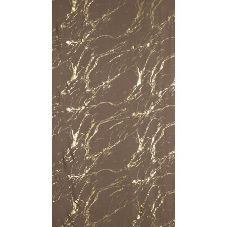 ZASŁONA Z BŁYSZCZĄCYM NADRUKIEM, MARMUR 140X250 CM - PRZELOTKI - CIEMNY BEŻ/ZŁOTY - 8