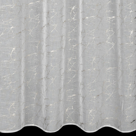 FIRANA REVA Z BŁYSZCZĄCYM NADRUKIEM, MARMUR 140X270 CM - PRZELOTKI - BIAŁY/SREBRNY - 6