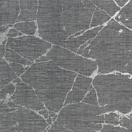 FIRANA REVA Z BŁYSZCZĄCYM NADRUKIEM, MARMUR 140X270 CM - PRZELOTKI - BIAŁY/SREBRNY - 7