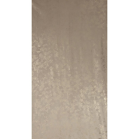 ZASŁONA WELWETOWA Z NADRUKIEM DROBNYCH LIŚCI 140x270 CM - BEŻ - TAŚMA - 10