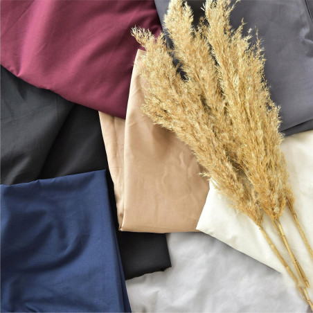 Prześcieradło bez Gumki Tradycyjne 200x220 cm - 100% Bawełna CZARNE CZARNY - 5