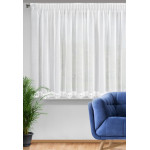 Firana z motywem kwiatów 350x155 cm - Biała - Taśma - 7 Firana z motywem kwiatów 350x155 cm - Biała - Taśma - 7