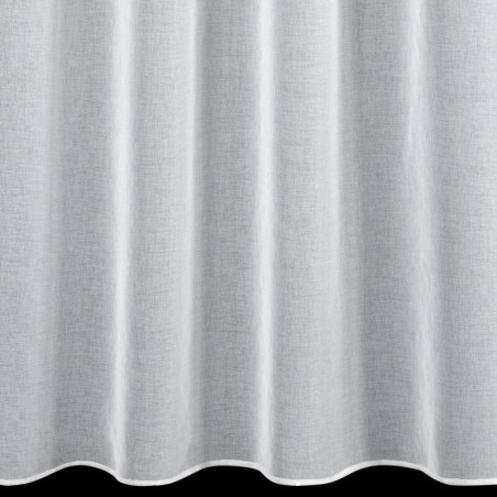 Firana z motywem kwiatów 140x250 cm - Biała - Przelotka - 6 Firana z motywem kwiatów 140x250 cm - Biała - Przelotka - 6