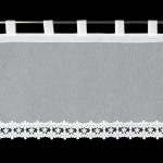 Firana zazdrostka z motywem kwiatów 70x150 cm - Biała - Szelki - 8 Firana zazdrostka z motywem kwiatów 70x150 cm - Biała - Szelki - 8