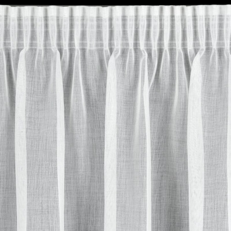Firana z subtelną koronką 350x150 cm - Biała - Taśma - 4