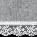 Firana z subtelną koronką 350x150 cm - Biała - Taśma - 5 Firana z subtelną koronką 350x150 cm - Biała - Taśma - 5