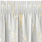 Firana MOLLY 140x270 cm – biała z szampańskim nadrukiem marmurkowym - Taśma - 4 Firana MOLLY 140x270 cm – biała z szampańskim nadrukiem marmurkowym - Taśma - 4