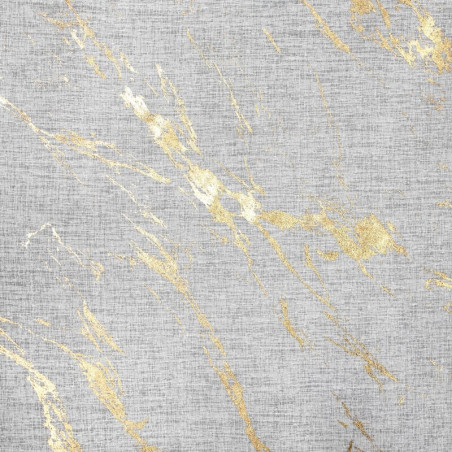 Firana MOLLY 140x270 cm – biała z szampańskim nadrukiem marmurkowym - Taśma - 5