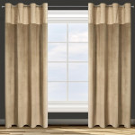 Zasłona Agnes 140x250 cm - Beżowy - Przelotki - 1 Zasłona Agnes 140x250 cm - Beżowy - Przelotki - 1