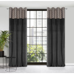 Zasłona Agnes 140x250 cm - Czarny - Przelotki - 2 Zasłona Agnes 140x250 cm - Czarny - Przelotki - 2