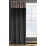 Zasłona Agnes 140x250 cm - Czarny - Przelotki - 3 Zasłona Agnes 140x250 cm - Czarny - Przelotki - 3