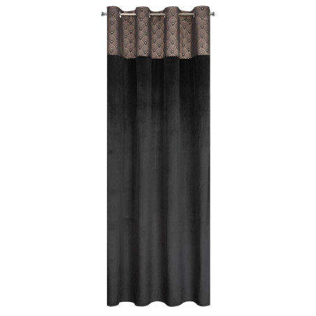 Zasłona Agnes 140x250 cm - Czarny - Przelotki - 4