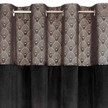 Zasłona Agnes 140x250 cm - Czarny - Przelotki - 5