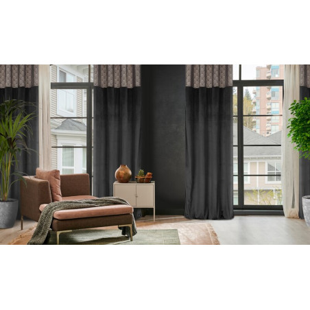 Zasłona Agnes 140x250 cm - Czarny - Przelotki - 11