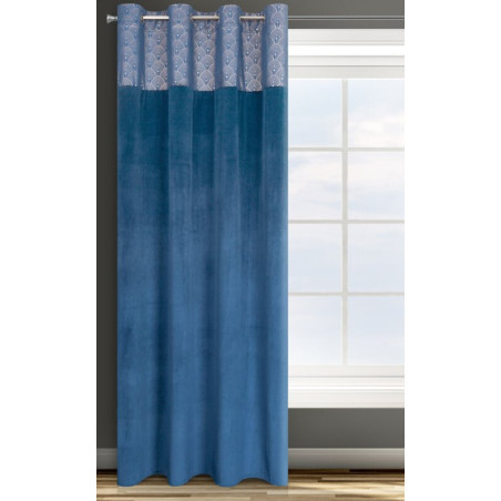 Zasłona Agnes 140x250 cm - Granatowy - Przelotki - 3