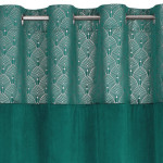 Zasłona Agnes 140x250 cm - Turkusowy - Przelotki - 5 Zasłona Agnes 140x250 cm - Turkusowy - Przelotki - 5