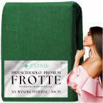 Prześcieradło FROTTE z gumką 180x200 +30cm na wysoki materac GRUBE Zielone - 1 Prześcieradło FROTTE z gumką 180x200 +30cm na wysoki materac GRUBE Zielone - 1