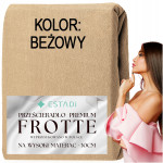 Prześcieradło FROTTE z gumką 160x200 +30cm na wysoki materac GRUBE Srebrne - 8 Prześcieradło FROTTE z gumką 160x200 +30cm na wysoki materac GRUBE Srebrne - 8