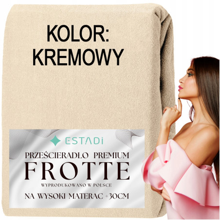 Prześcieradło FROTTE z gumką 160x200 +30cm na wysoki materac GRUBE Srebrne - 9 Prześcieradło FROTTE z gumką 160x200 +30cm na wysoki materac GRUBE Srebrne - 9