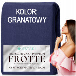Prześcieradło FROTTE z gumką 160x200 +30cm na wysoki materac GRUBE Srebrne - 11 Prześcieradło FROTTE z gumką 160x200 +30cm na wysoki materac GRUBE Srebrne - 11