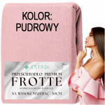 Prześcieradło FROTTE z gumką 160x200 +30cm na wysoki materac GRUBE Srebrne - 12 Prześcieradło FROTTE z gumką 160x200 +30cm na wysoki materac GRUBE Srebrne - 12