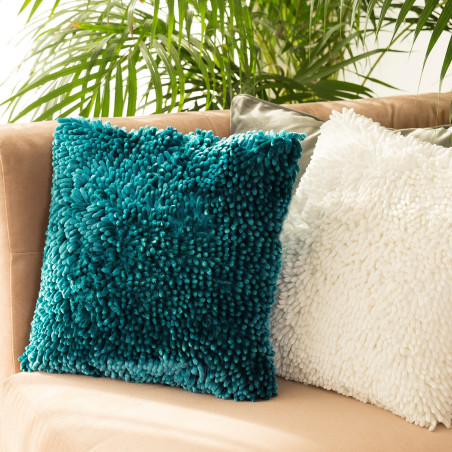 POSZEWKA SHAGGY 1 40 X 40 CM CIEMNOOLIWKOWY - 5